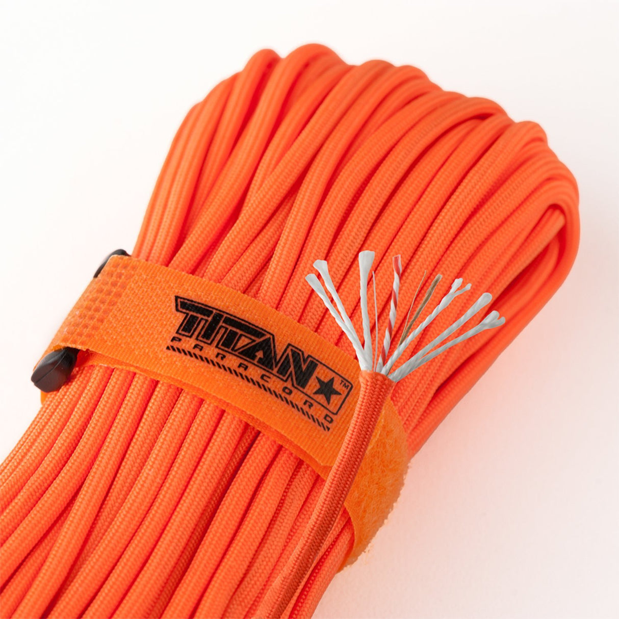 TITAN SurvivorCord (SAFETY ORANGE ) | 100 Feet | Patented Military Type III 550