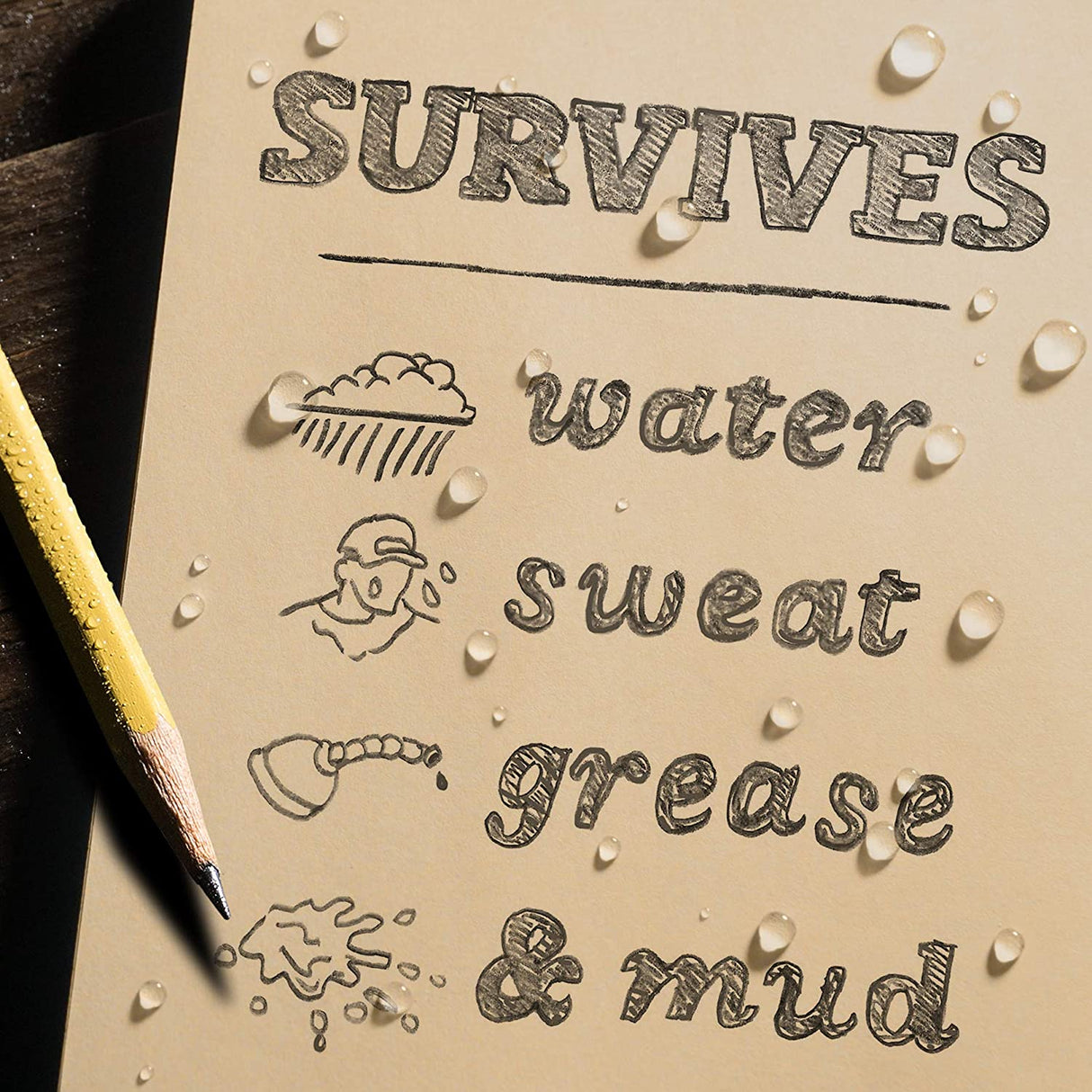 Waterproof Side-Spiral Notebook Rite in the Rain Notepad ( 8-1/2" x 11")