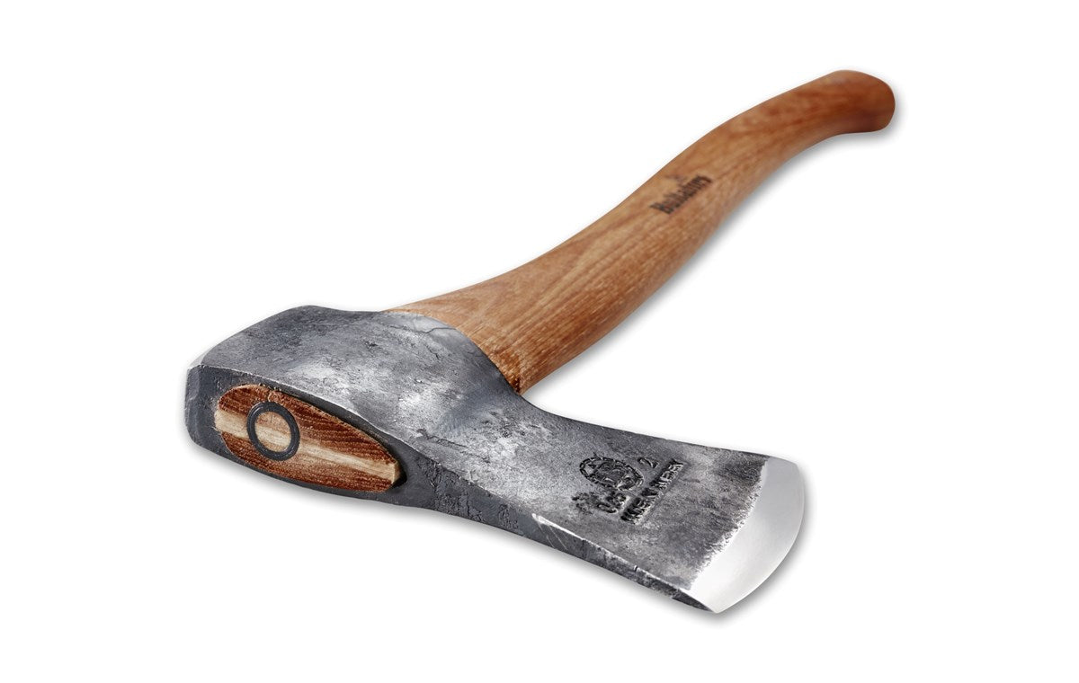 Ekelund Premium Hunting Axe head, engraved is the Ekelund logo.