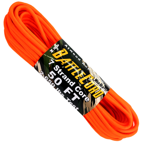 50 Feet of Neon Orange BattleCord paracord 