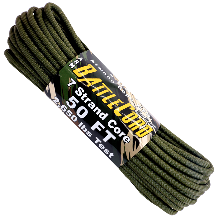 50 Feet of Olive Drab Color BattleCord paracord