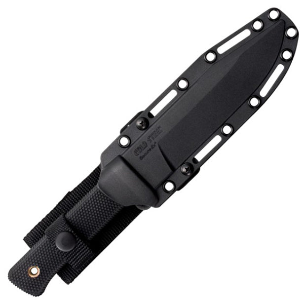 Cold Steel SRK sk-5 knife concealed in a hard durable sheath with belt loop.