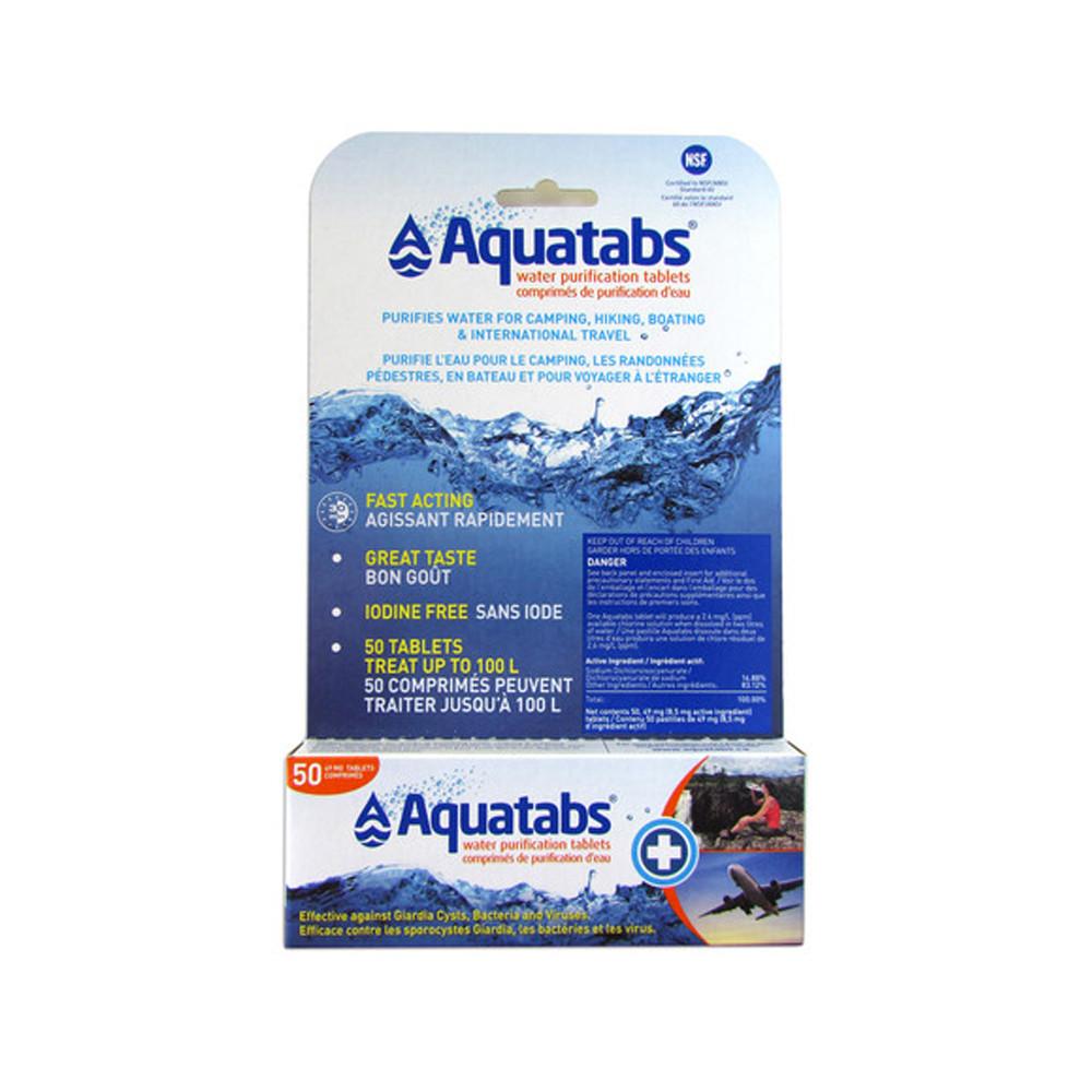 Aquatabs water purification tablet packs (30 and 50 pack options)