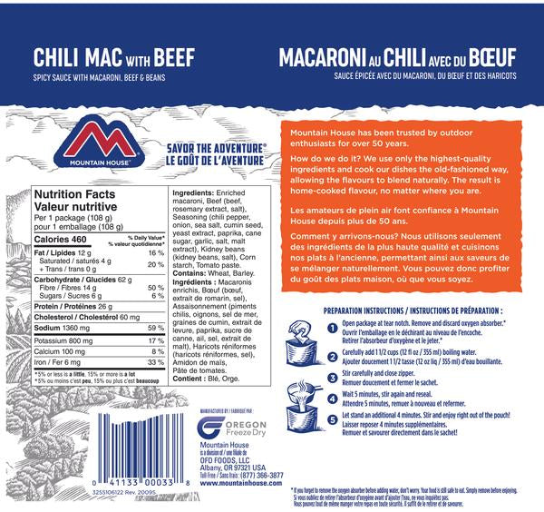 Mountain House Chili Mac with Beef Pouch