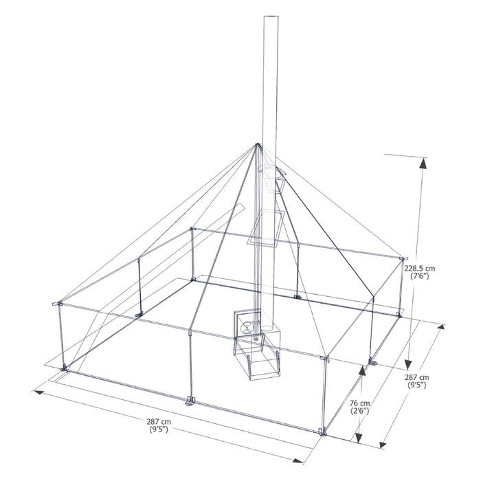 Esker Classic Winter Hot Tent- 10'x10' Dimensions