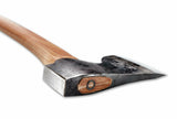 Close up of Hultafors Aby Forest Axe on white background