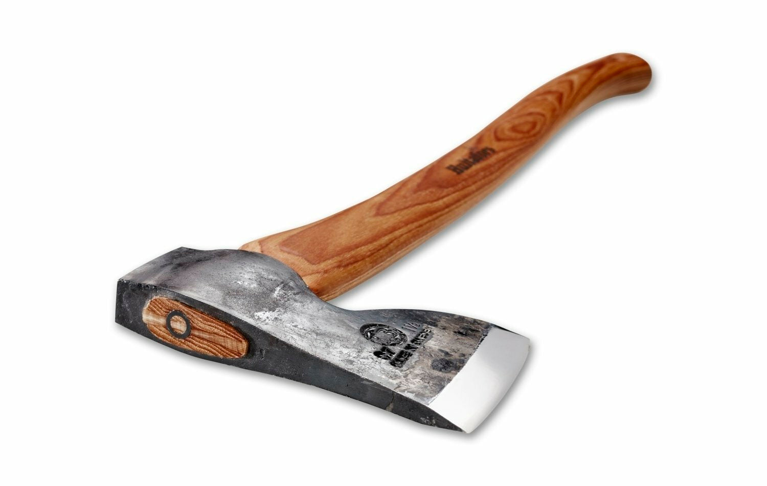 Hultafors Aby Forest Axe laying down on white background