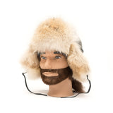 Coyote Fur Hat - Leather Top