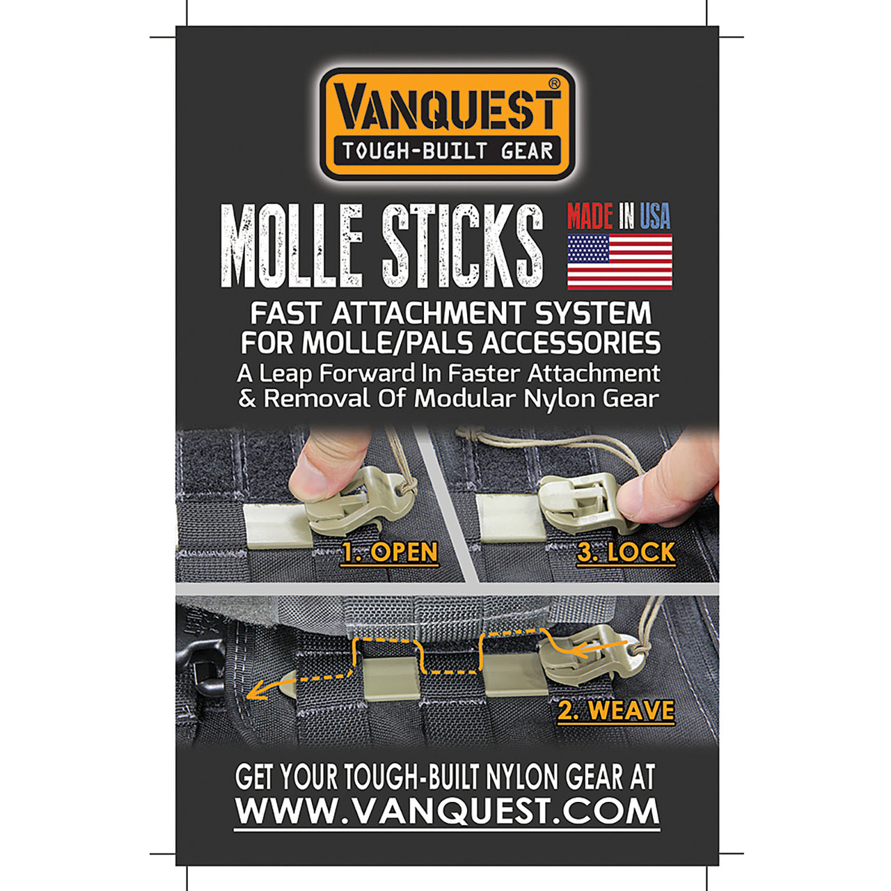 Vanquest 5" MOLLE Sticks (4pc)