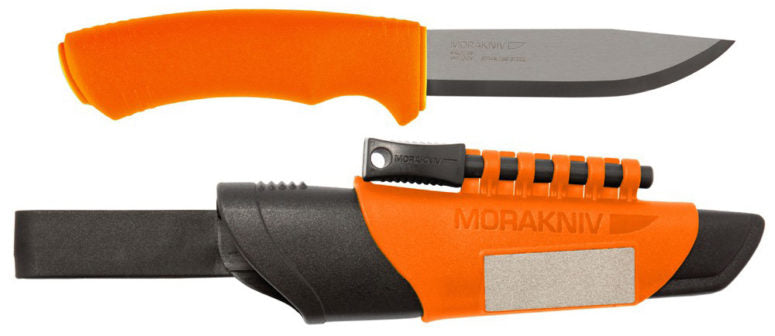 Morakniv Bushcraft Stainless Steel Survival Knife with Fire Starter