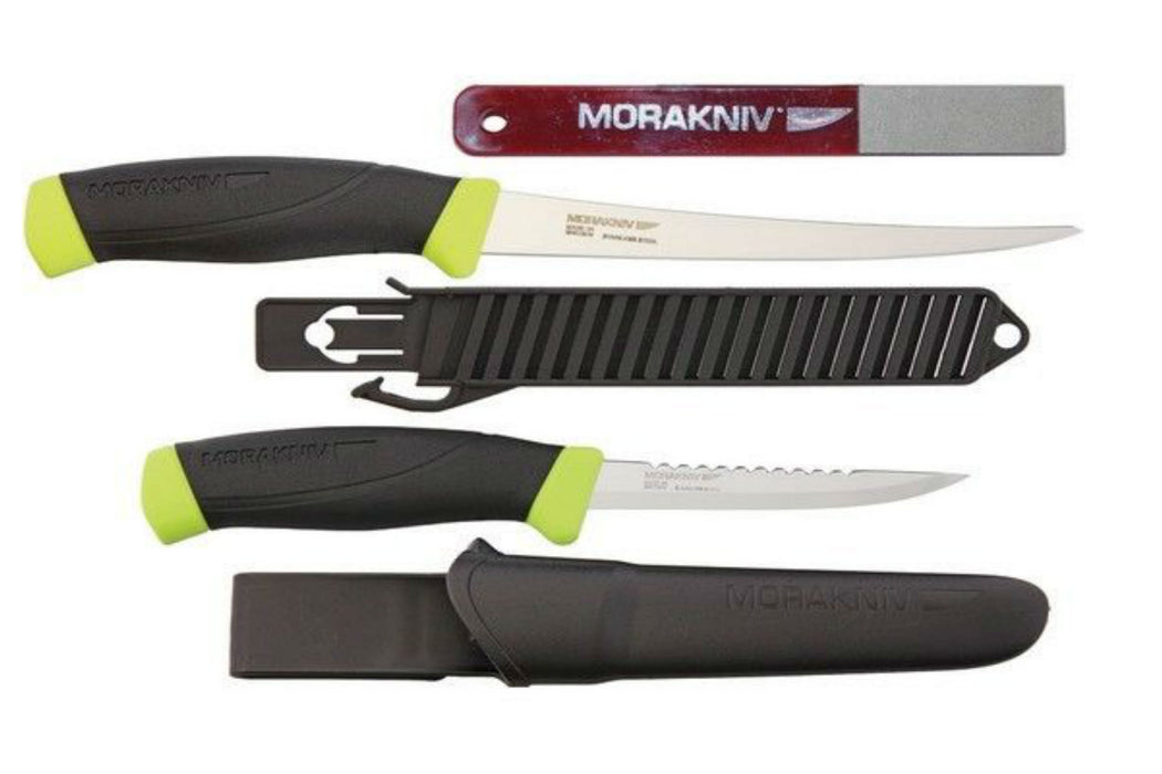 Morakniv Fishing Knife Set - Fillet 155 - Scaler 098 and Sharpener