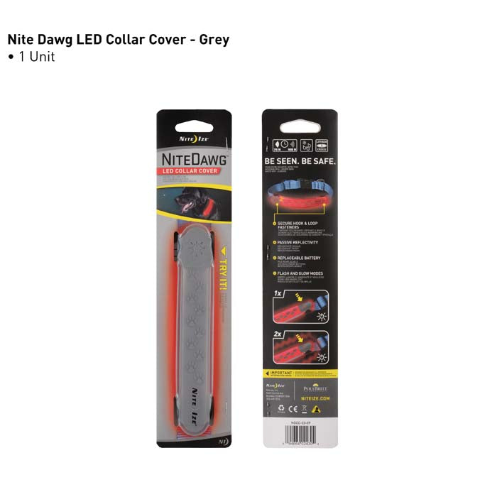Nite Dawg LED Collar/Cover (GREY)