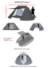 NorTent Koie 7- Winter Hot Tent for 7 People