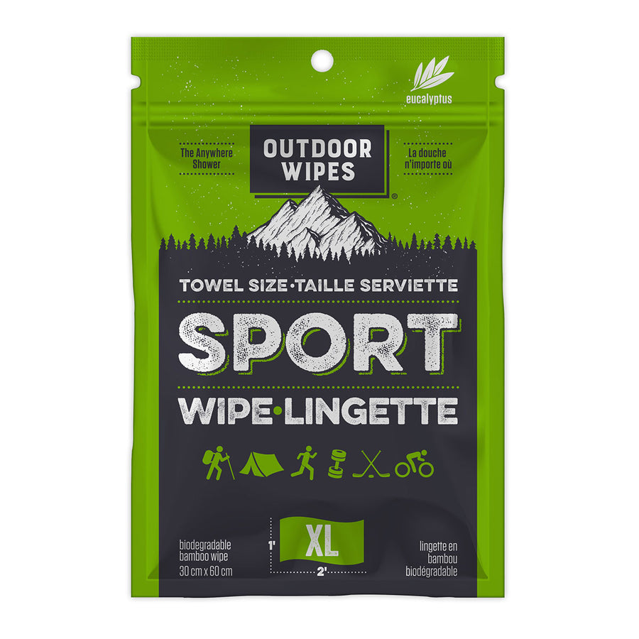 Outdoor Sport Wipes – XL & XXL Biodegradable Body Wipes