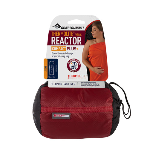 Sea To Summit Reactor Compact Plus Liner (adds up to 20°F) | Mummy | Red & Black