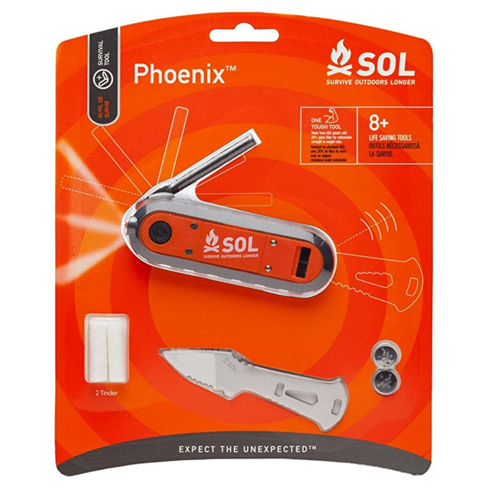 SOL Phoenix Multi-Purpose Survival Tool (Flint, Knife, Flashlight & Wh —  Canadian Preparedness