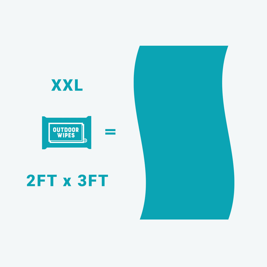 Outdoor Sport Wipes – XL & XXL Biodegradable Body Wipes