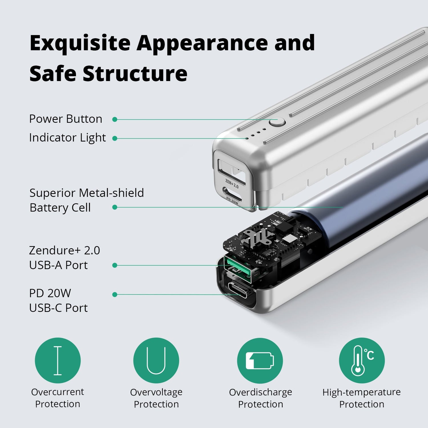 Zendure SUPERMINI 5K Silver structure