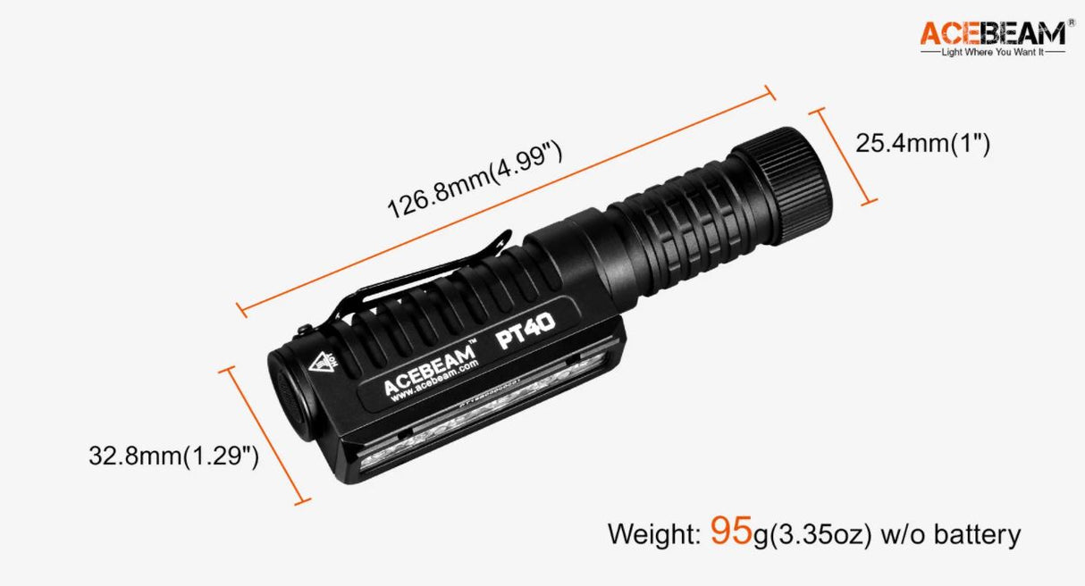 Acebeam PT40 Waterproof & Impact-Resistant Pocket Flashlight