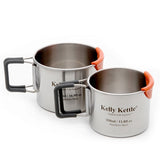 Kelly Kettle 2 Camping Cups- Stainless Steel