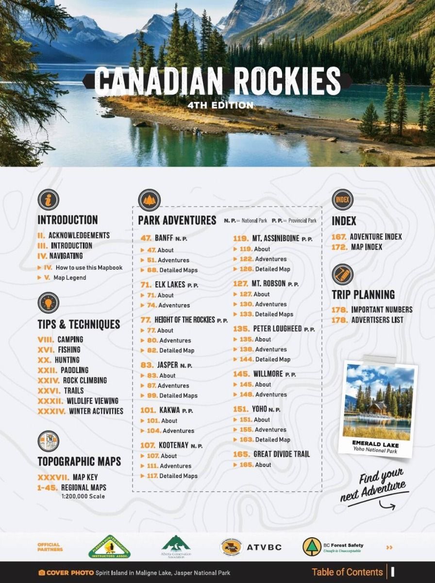 Canadian Rockies Backroad Mapbooks- 4th Edition | BRMB