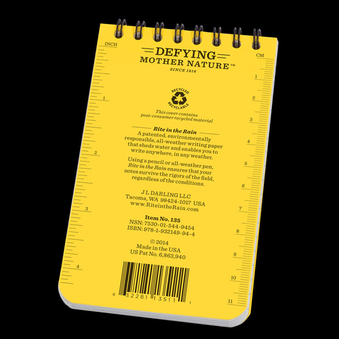 Rite in the Rain Notepad (3" x 5") CHOOSE COLOR