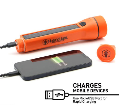 HybridLight Journey 1000 Orange Flashlight & Charger