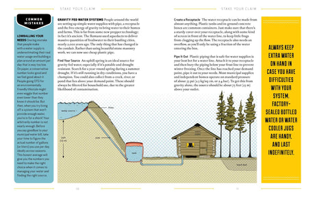 Instructions on building a Gravity fed Water system in the Outdoor life series 'how to survive off the grid' book.