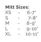 mitts size chart