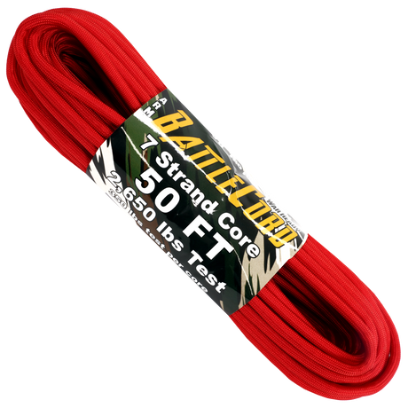 50 Feet of Red Color BattleCord paracord