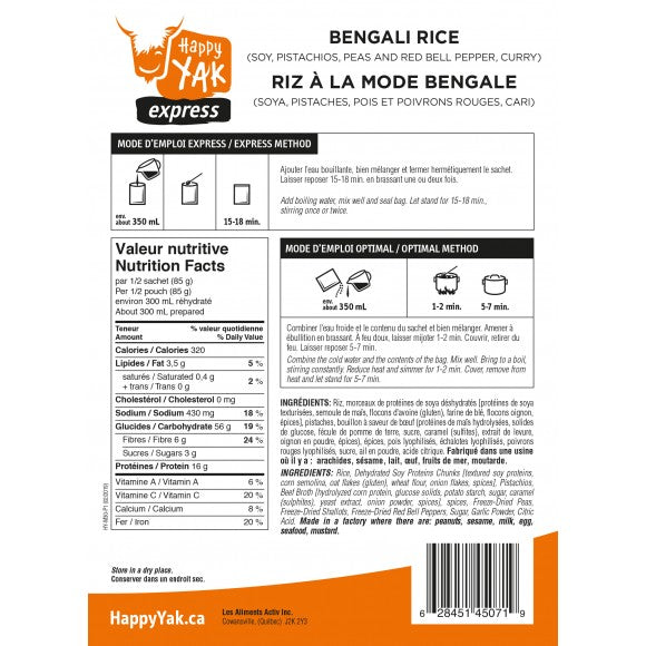 Happy Yak- Bengali Rice Freeze Dried Food