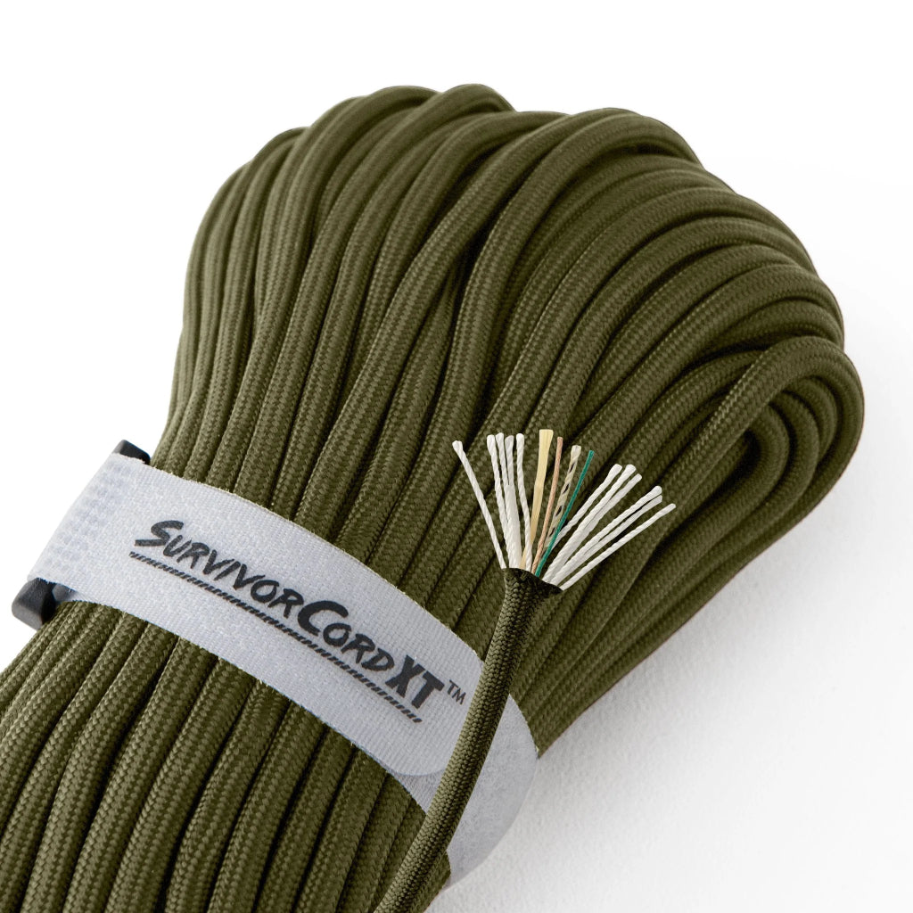 Titan SurvivorCord XT 100 FOOT- Olive Darb