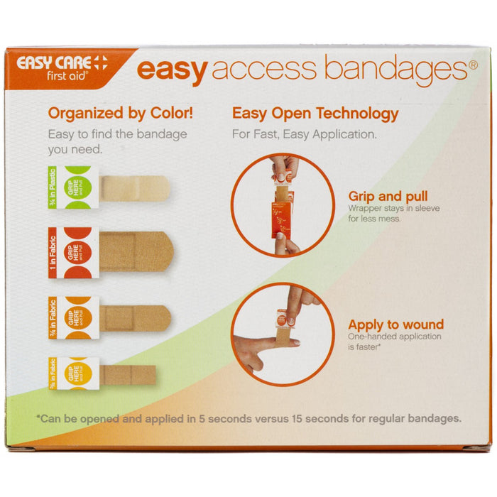 Easy Care first Aid Easy Access Bandage Box with instructions.